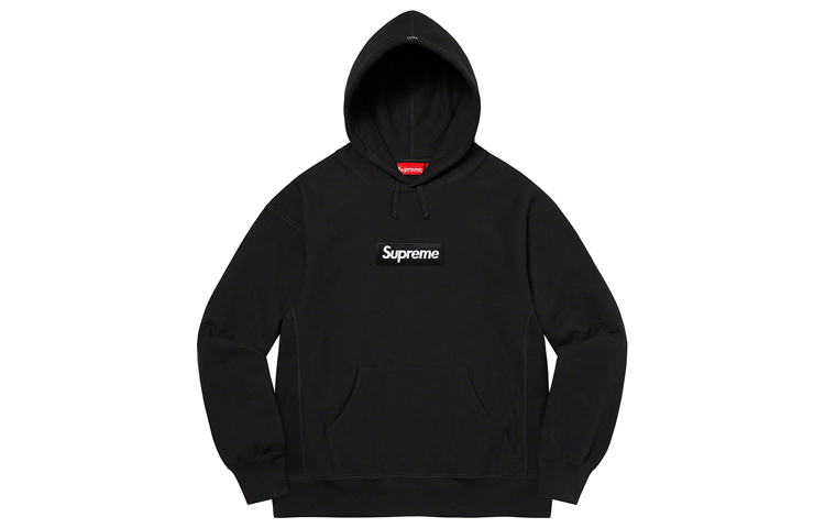 Футболка с капюшоном Supreme Week 16 Box Logo, антрацитовый серый — фото 2