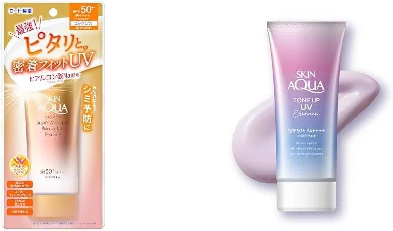 Солнцезащитный крем Skin Aqua Super Moisture Barrier UV Essence и Tone Up UV Essence, 70 г, SPF 50+ PA++++