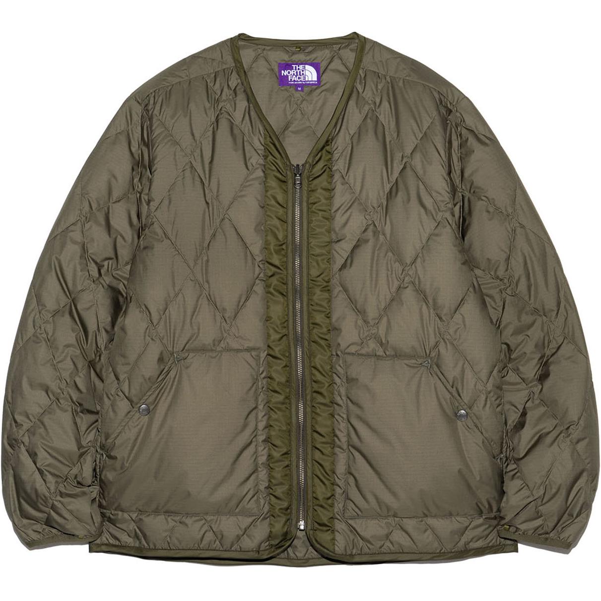 

The North Face Purple Label Пуховый кардиган PLAS Field Down, пуховые куртки и пальто, унисекс, оливково-коричневый