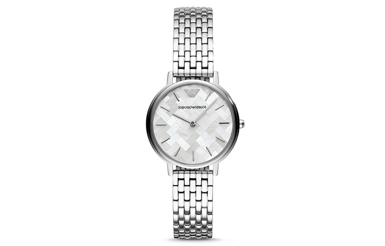 

EMPORIO ARMANI Часы KAPPA Wrist Watch Quartz Movement Stainless Steel Strap Silver Dial Women's Watch, Camouflage White Dial
