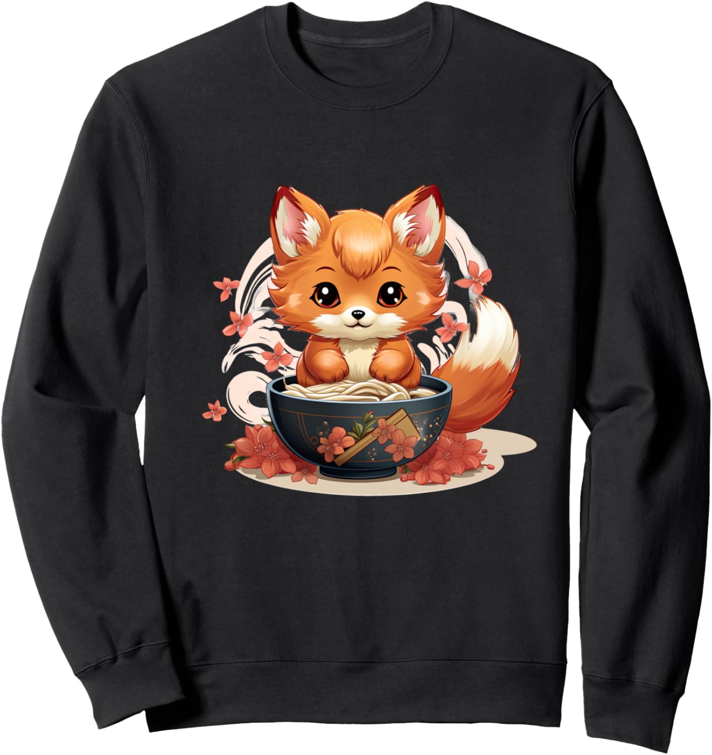 

Толстовка Japanese Ramen Eating Animal Design, черный