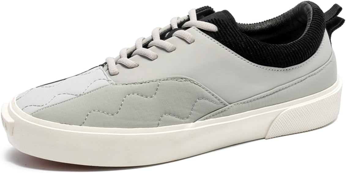 

Мужские повседневные кроссовки на шнуровке, удобные массивные низкие кеды для ходьбы, ретро скейт кроссовки Zhoupulp, 181 Gray