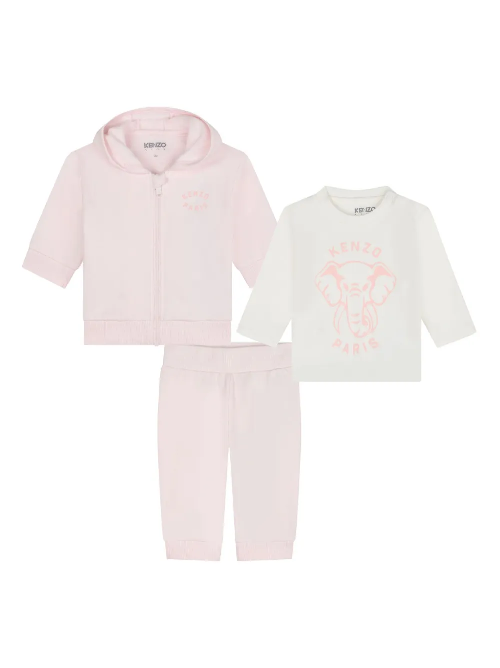 

Спортивный костюм с нашивкой-логотипом Kenzo Kids, розовый
