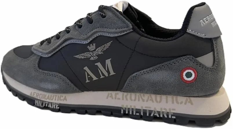 Мужские кожаные кроссовки Aeronautica Militare SC0320, черный