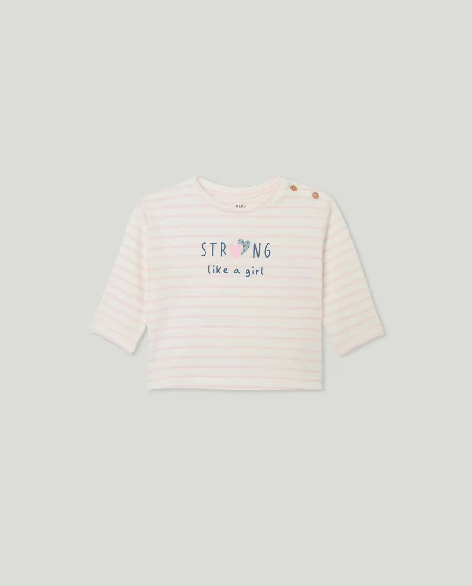 

Детская футболка с длинным рукавом и принтом Baby El Corte Inglés, розовый