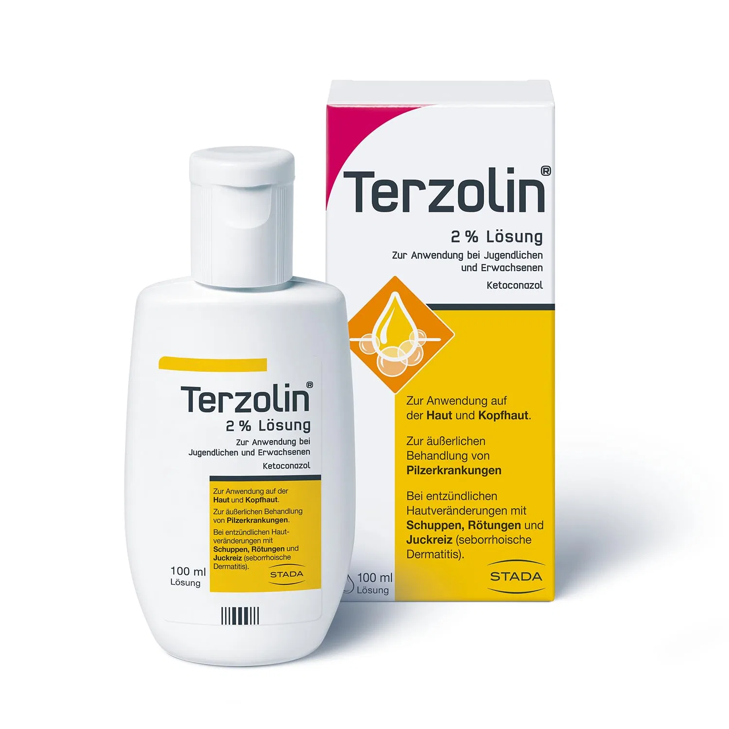 Набор Terzolin: раствор 2% 100 мл + шампунь Expert для сухой кожи головы 200 мл Terzolin — фото 2