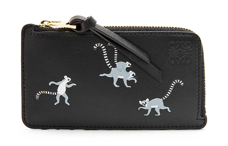

LOEWE Сатиновый кожаный картхолдер для женщин в коллаборации с Suna Fujita чёрный