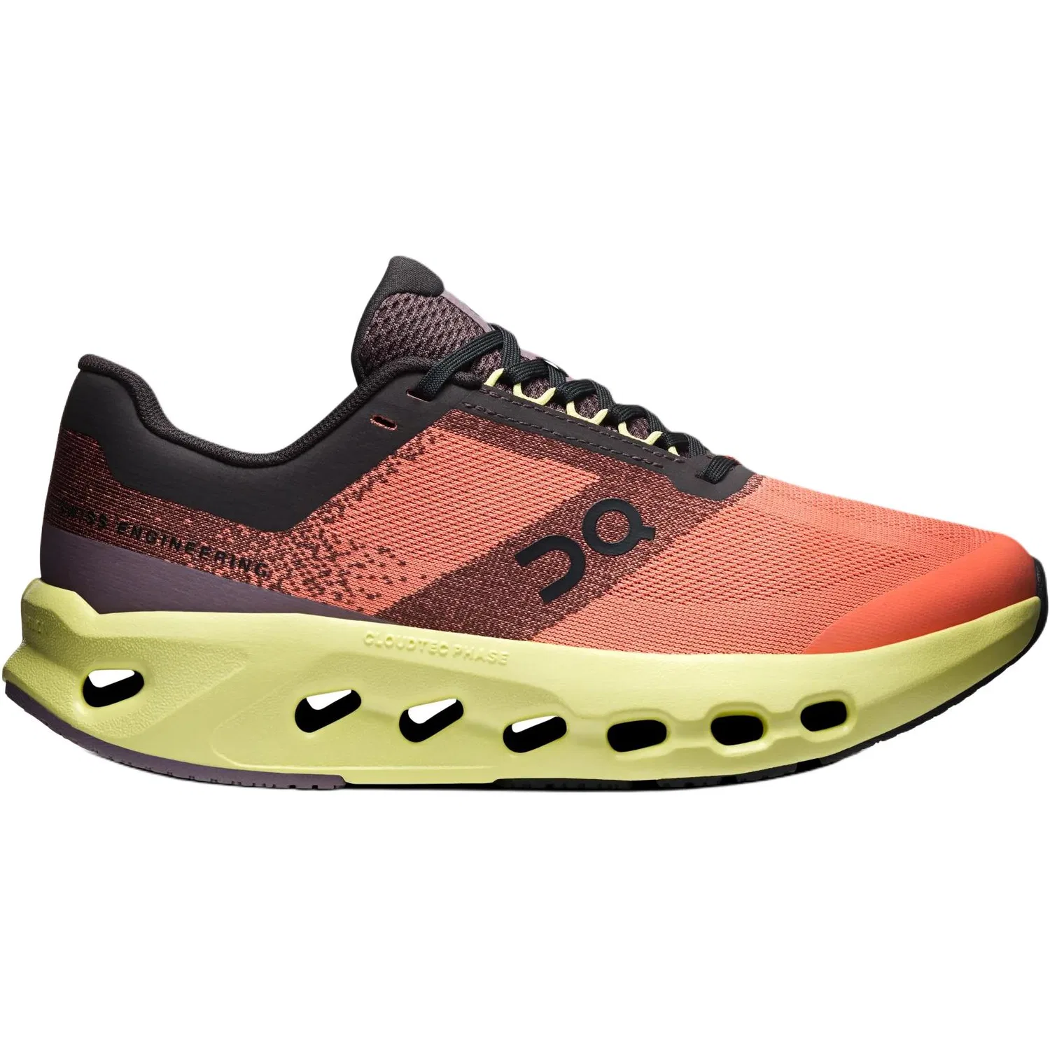 Кроссовки детские беговые Cloudsurfer Low top, оранжево-коричнево-зеленые, унисекс On, Orange Brown Green — фото 3