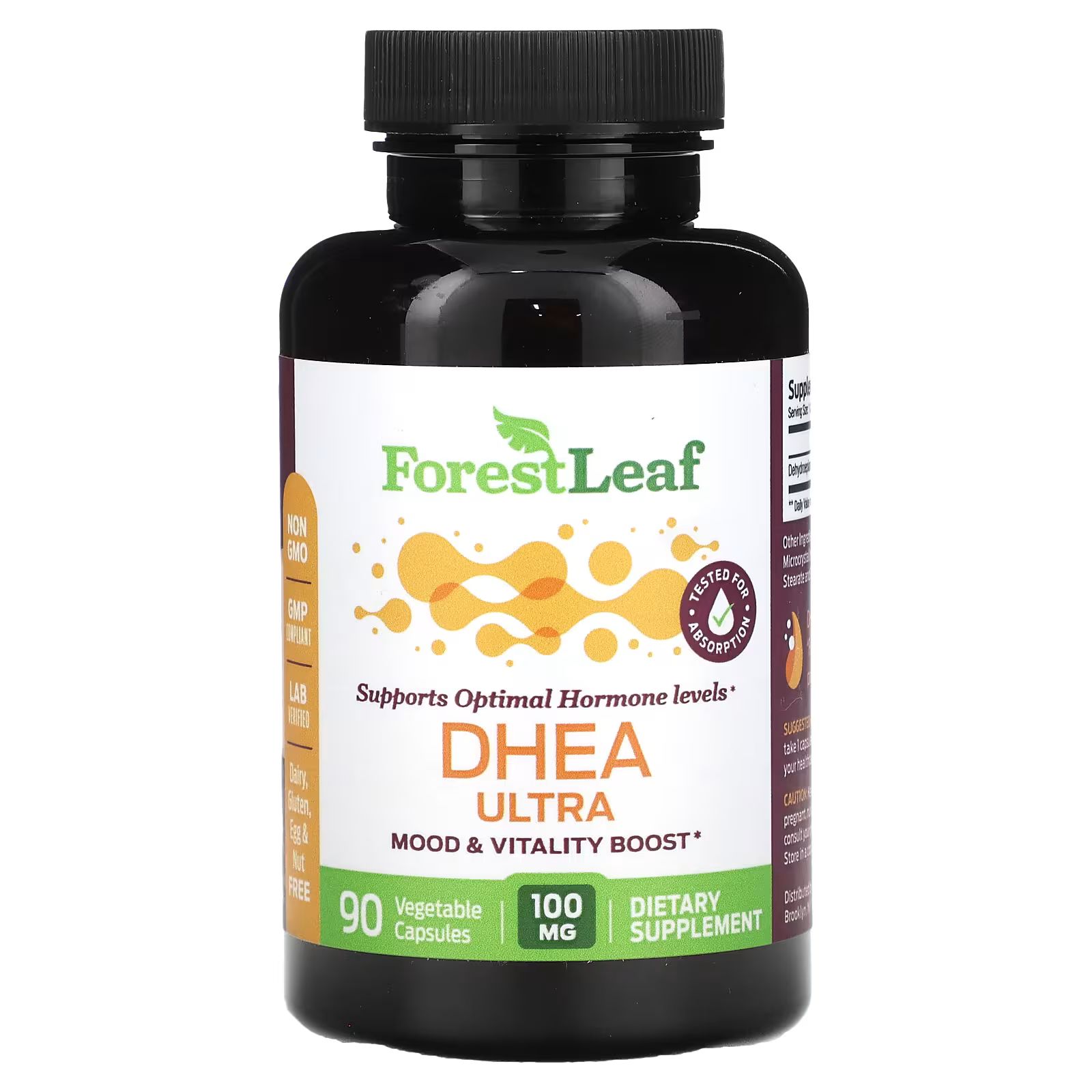 

DHEA Ultra, 100 мг, 90 растительных капсул Forest Leaf