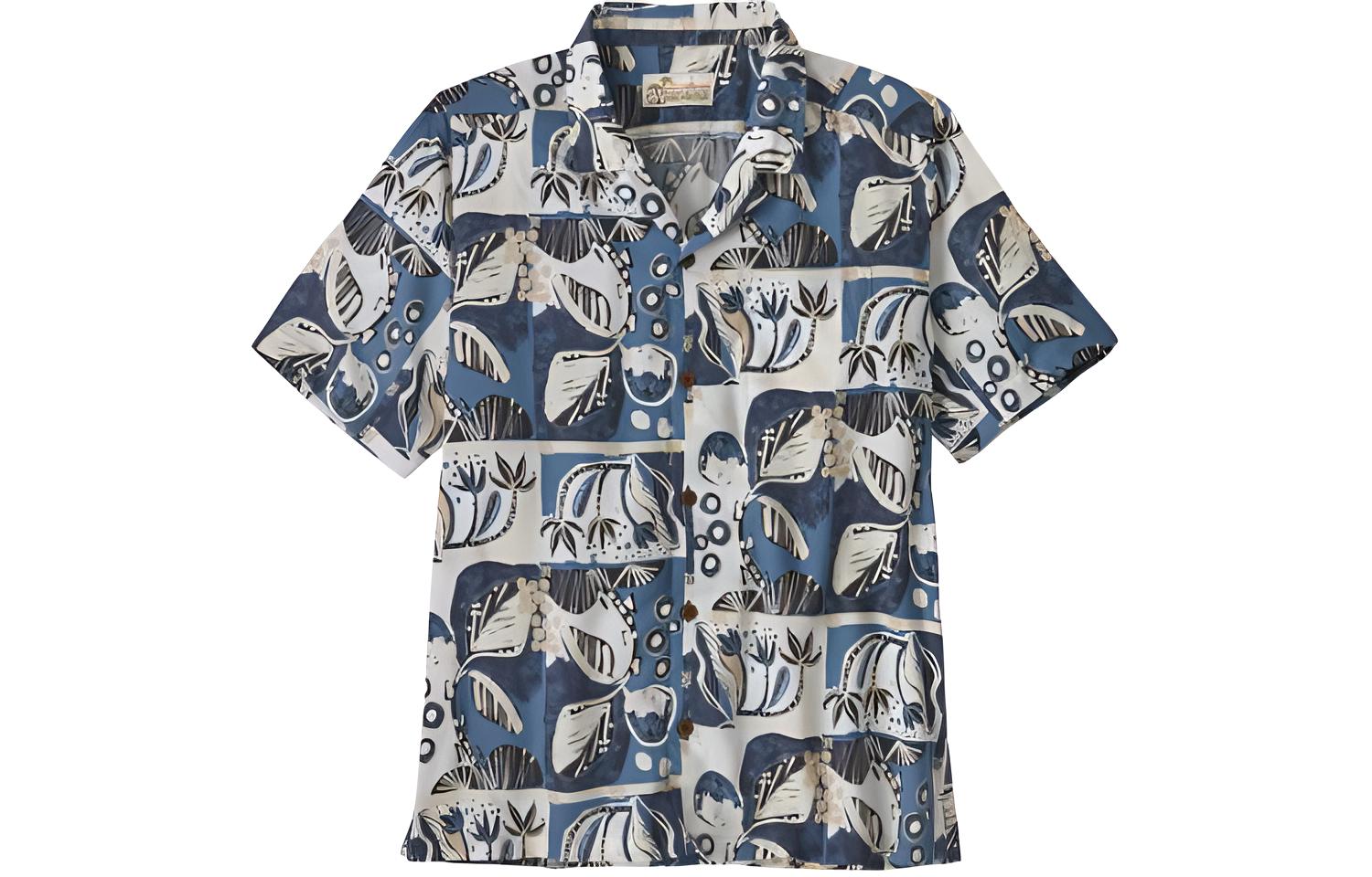 

Рубашка поло мужская фиолетовая La'au Pataloha Patagonia, синий