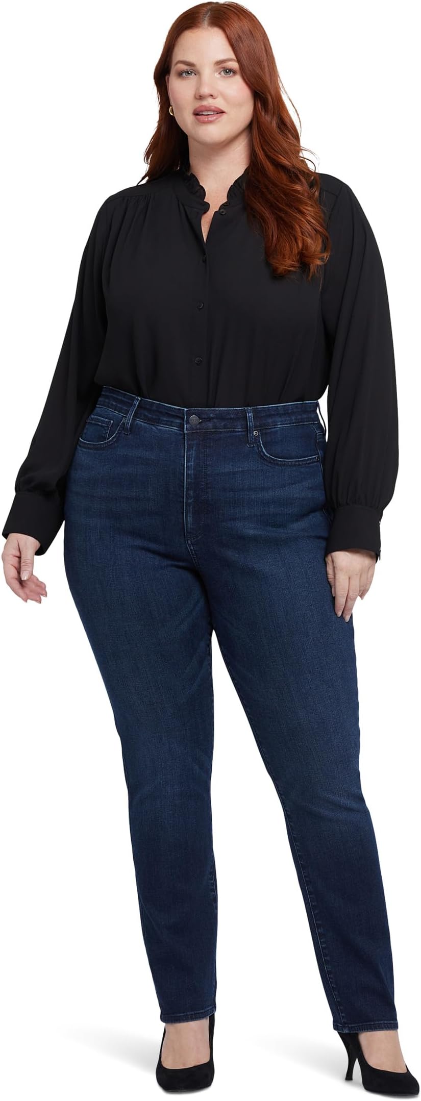 

Джинсы NYDJ Plus Size High Rise Sheri Slim in Basin, цвет Basin