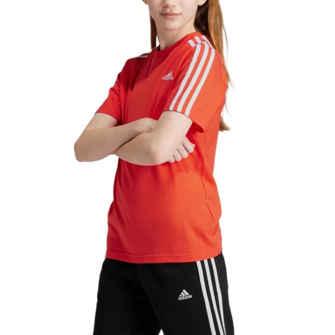 Adidas Футболка светло-красная/белая teenagers — фото 4