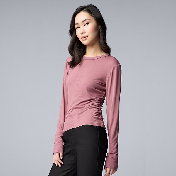 

Женская футболка с длинным рукавом Simply Vera Vera Wang, Maiden Mauve, Розовый, Женская футболка с длинным рукавом Simply Vera Vera Wang, Maiden Mauve