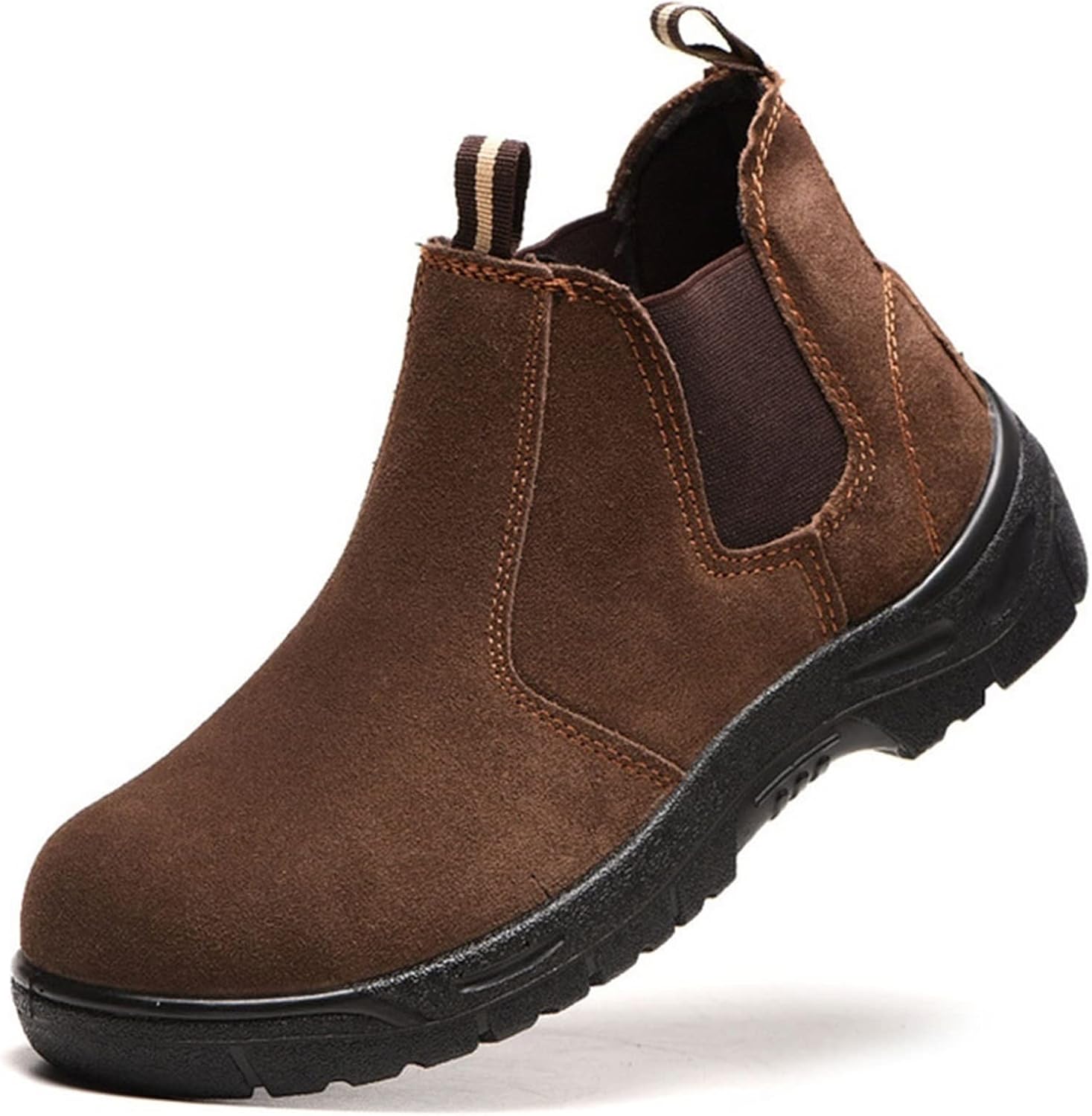 

Кроссовки с стальным носком для мужчин и женщин, легкие, дышащие, защитные ботинки, промышленная строительная обувь (Цвет: коричневый, Размер: 8,5 US) Hisxus