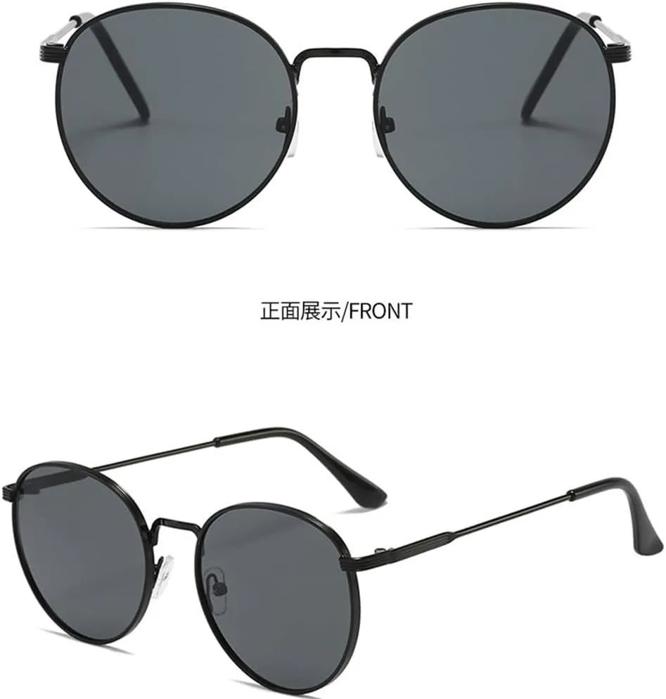 

Ретро качественные металлические круглые солнцезащитные очки для женщин, роскошные очки в маленькой оправе из сплава для мужчин, классические HVTVTLA, A2