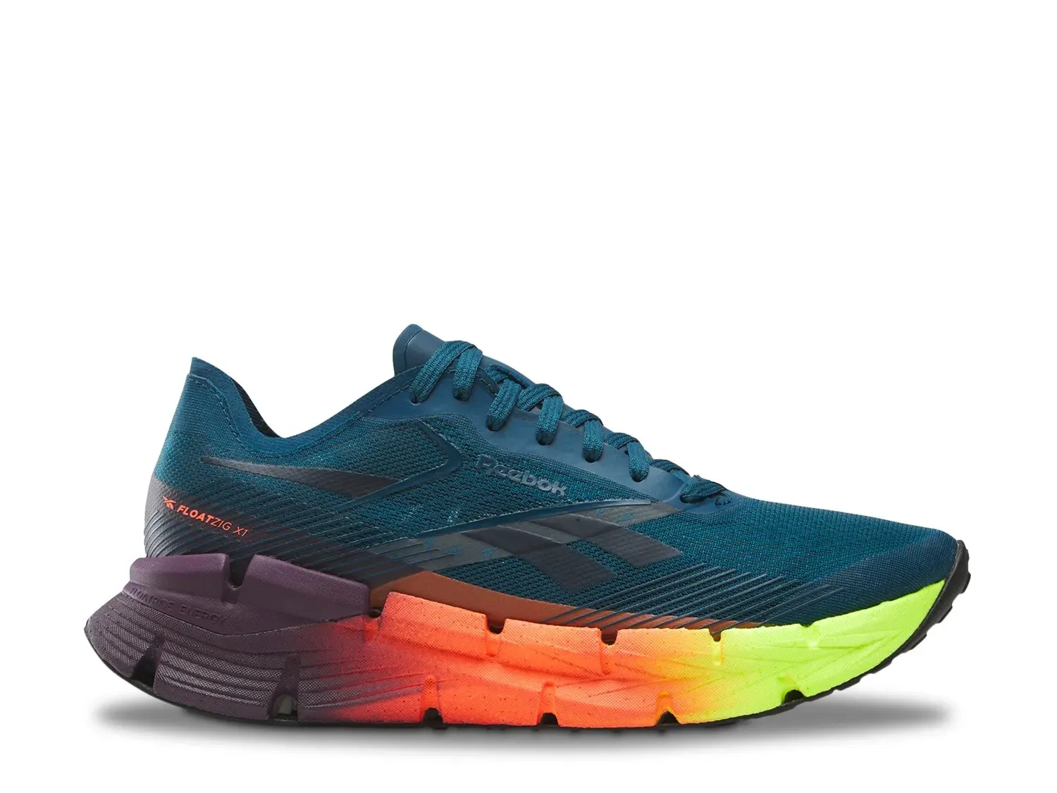 Кроссовки Reebok Floatzig X1 Running Shoe, темно-синий/фиолетовый/желтый