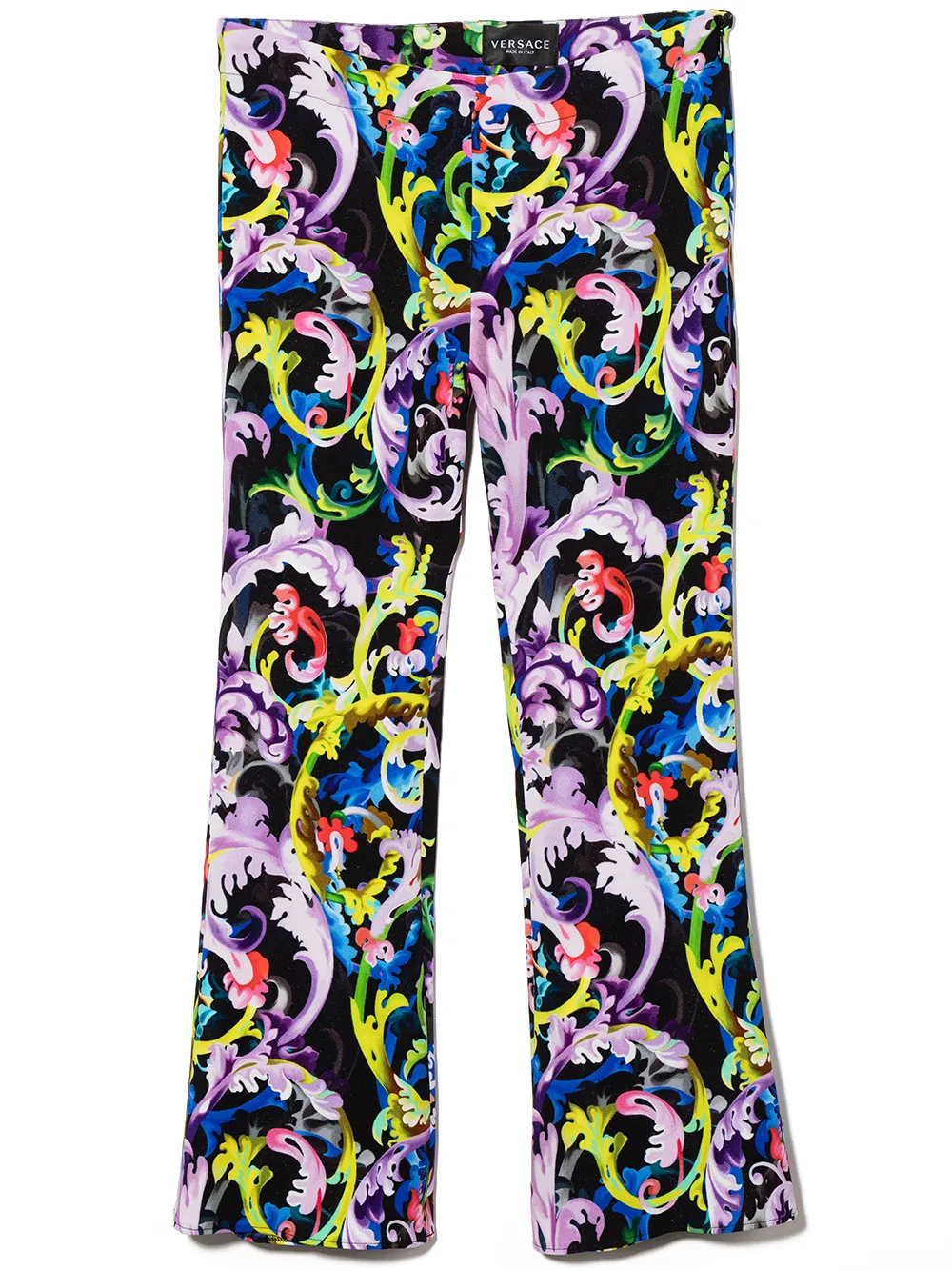 

Расклешенные леггинсы с принтом Baroque Versace Kids, черный