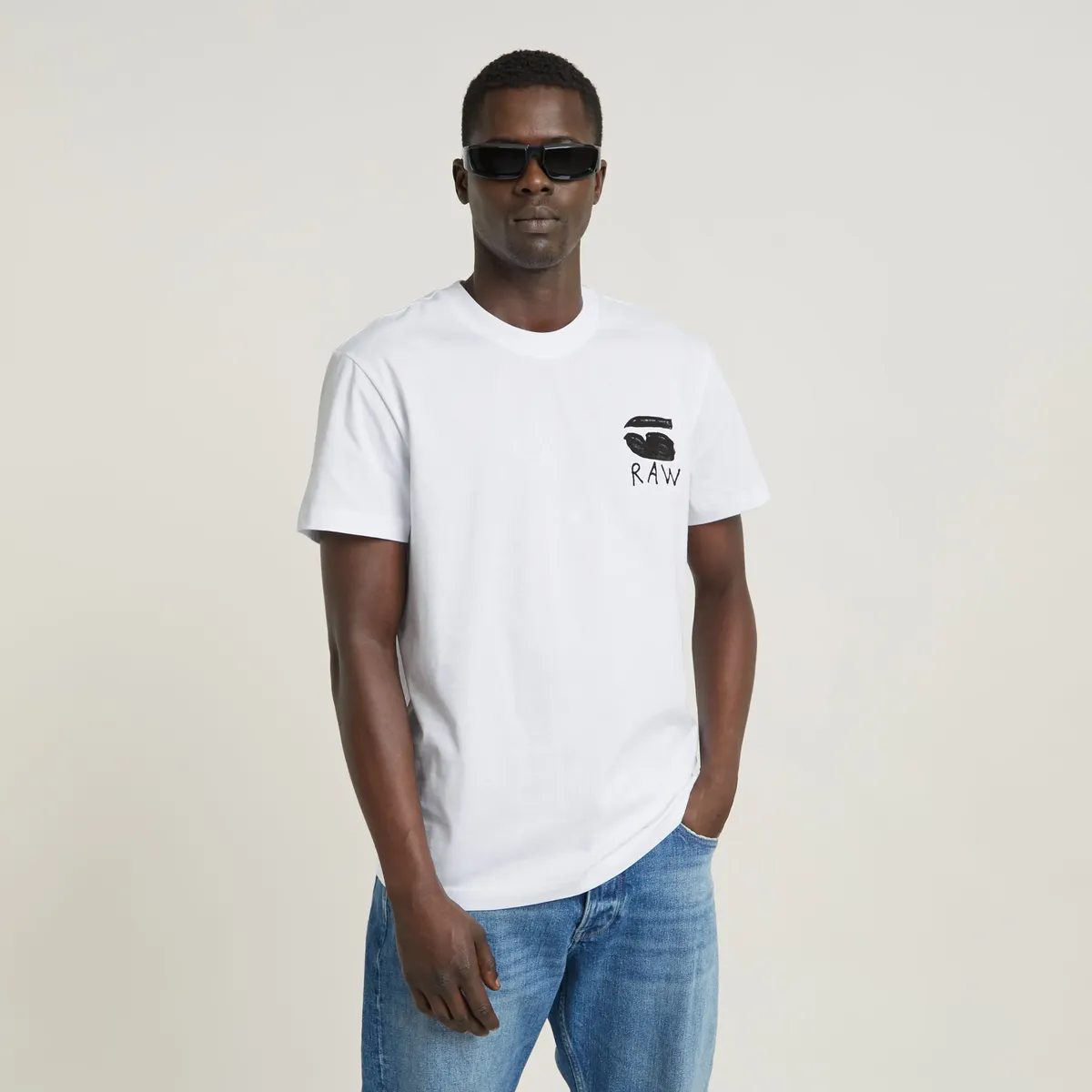

Футболка G-Star RAW "Принт Burger на спине r t", белый