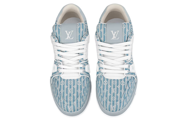 Кроссовки мужские Louis Vuitton Skateboard, сине-белый — фото 2