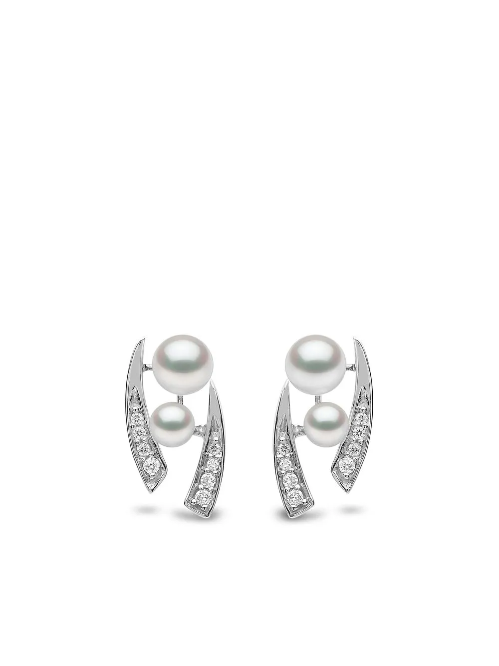 

Серьги Trend из белого золота с жемчугом и бриллиантами Yoko London, серебяный