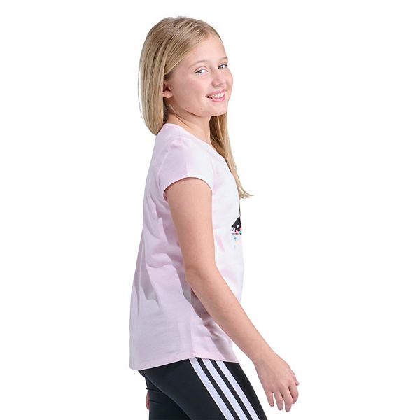 Футболка с каплевидными рукавами для девочек 7-16 Adidas, Light Pink — фото 4
