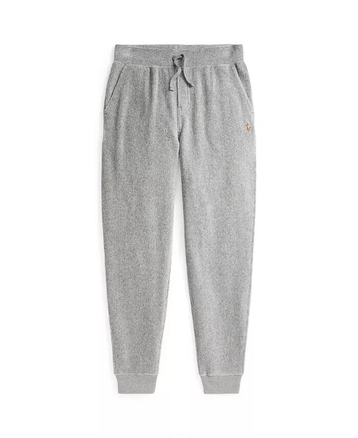 

Big Boys Вязаные вельветовые брюки-джоггеры Polo Ralph Lauren, серый