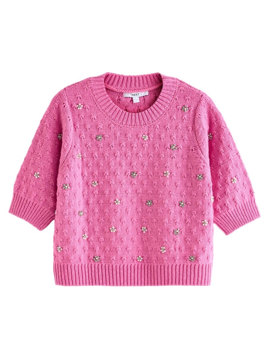 

Тонкий вязаный свитер Next Sweater, розовый