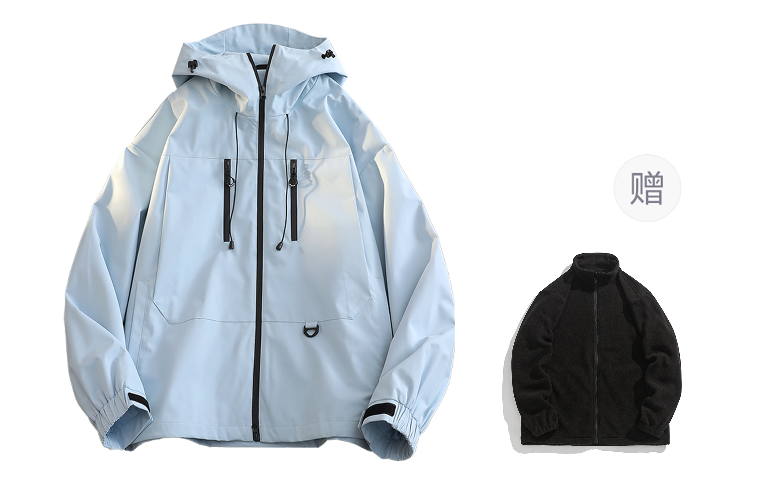 

WARRIOR Куртка ветровка непромокаемая и непродуваемая для тепла, Glacier Blue[3-in-1, Polar Fleece Liner]