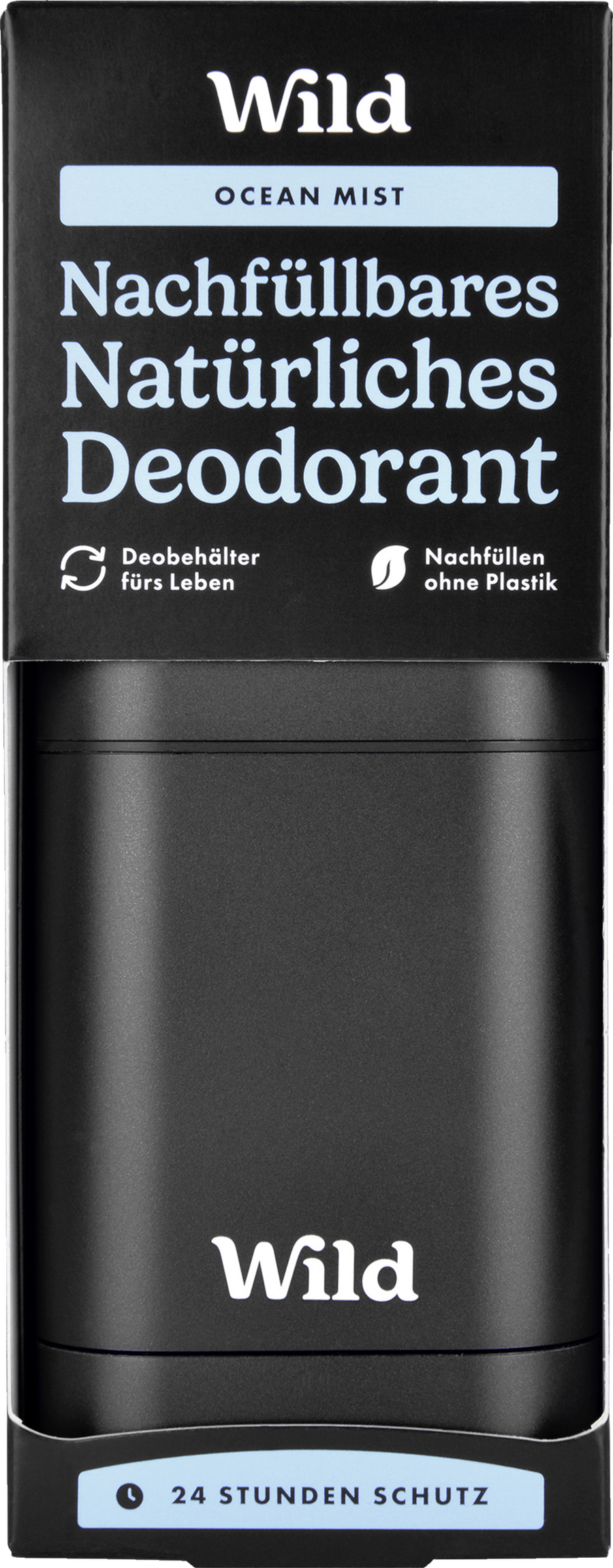 

Дезодорант Wild Deo Starterpaket: Behälter Black + Ocean Mist Refill Deo