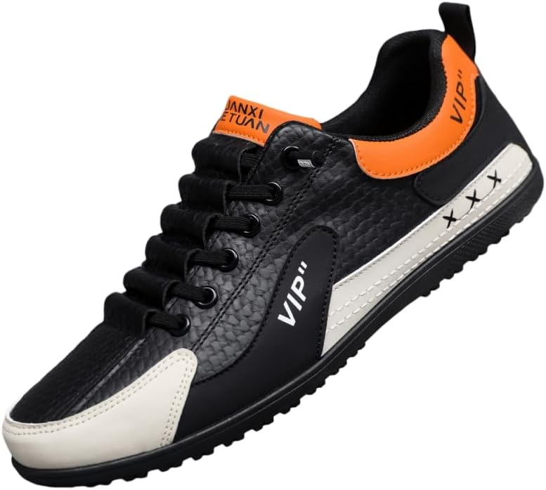 

Мужские модные повседневные туфли - кеды с плоским носком и шнуровкой на резиновой подошве. Комфортные и мягкие. Подходят для ежедневного использования круглый год Spkfhd, черный