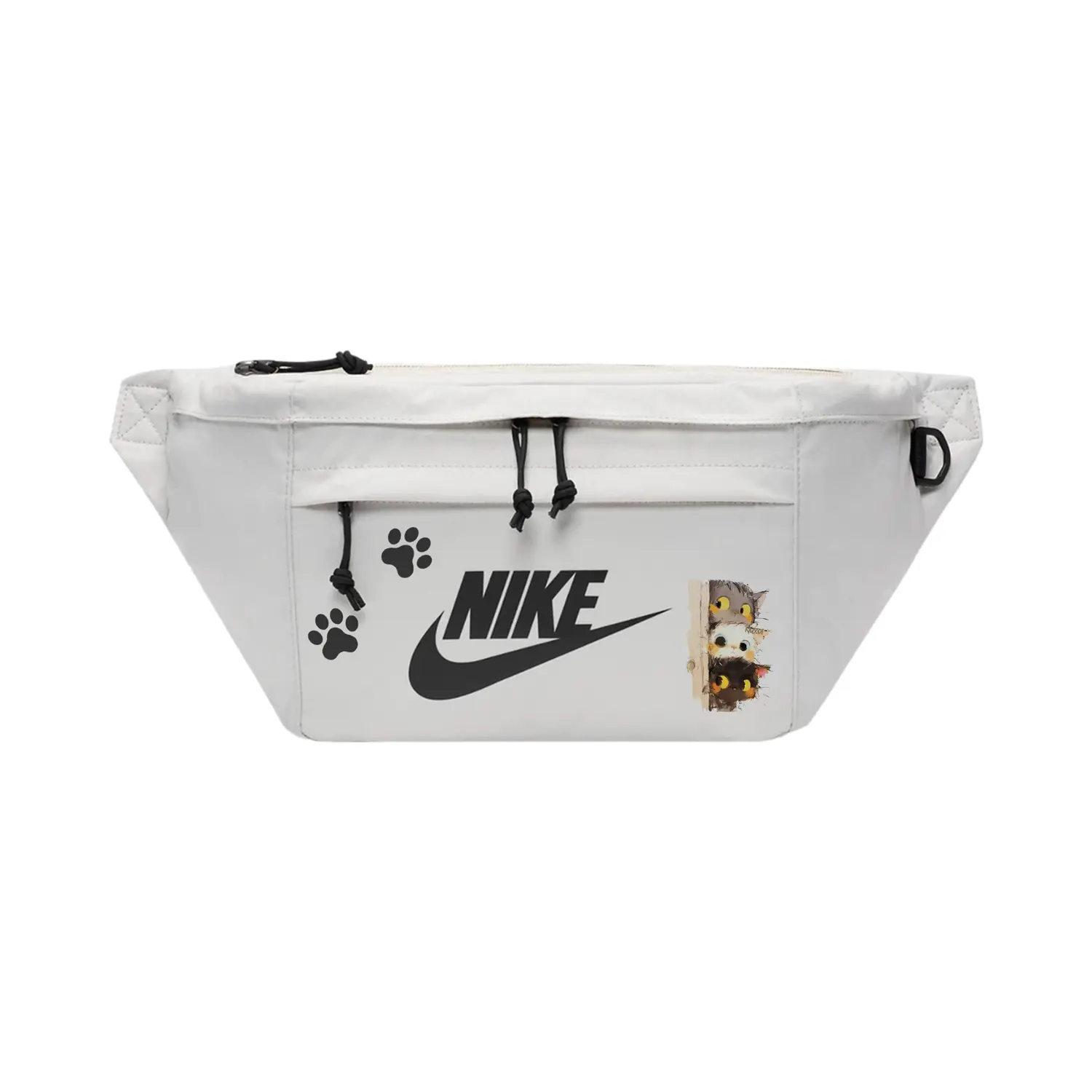 

Nike Тканевая поясная сумка унисекс светло-бежевая Light Bone, Kitten Peeking-Light Bone