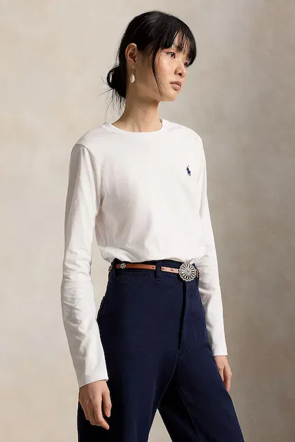 Топ с длинным рукавом Polo Ralph Lauren, белый