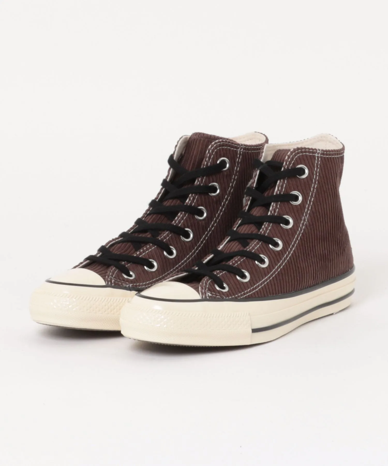 Мужские высокие кеды из вельвета Converse All Star Aged Corduroy HI коричневые