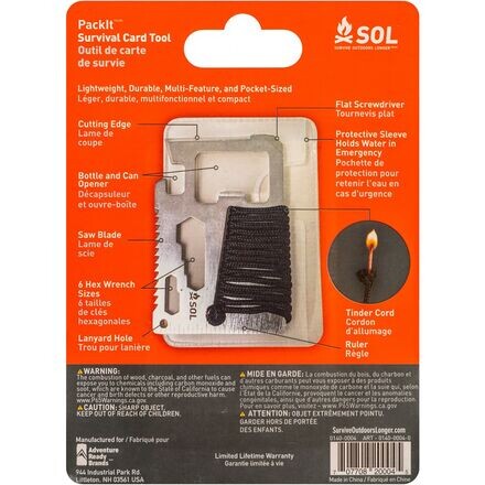 

Инструмент карты AMK Packit S.O.L Survive Outdoors Longer, цвет One Color