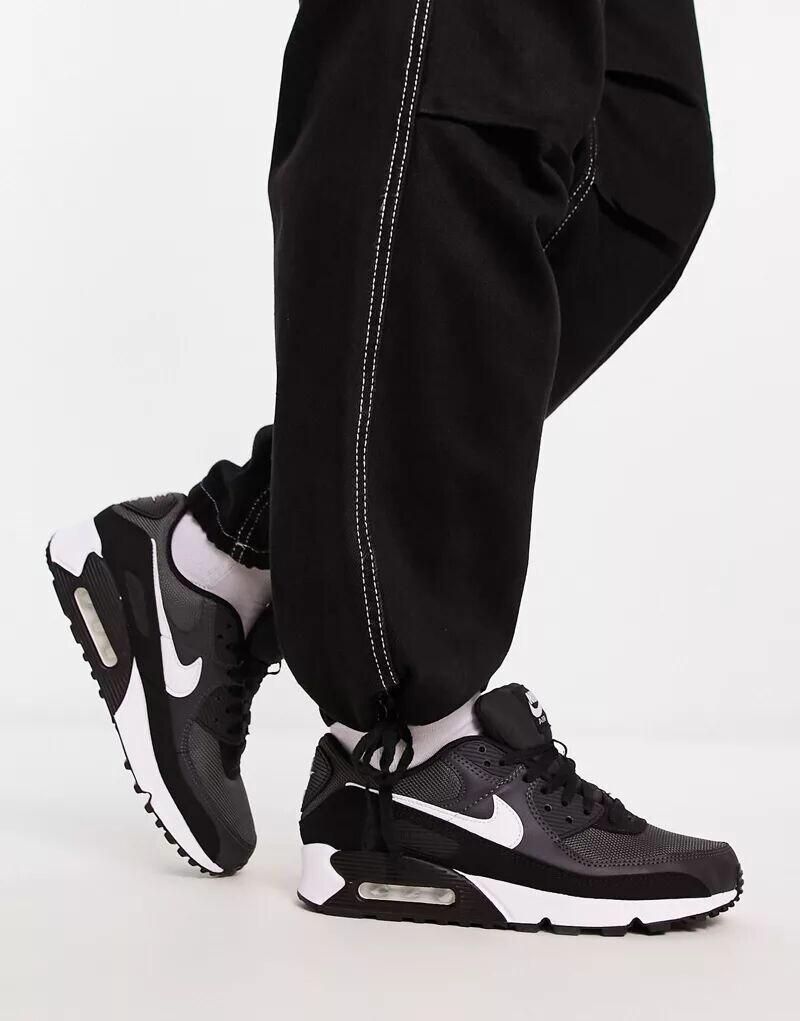 

Черные/серые кроссовки Nike Air Max 90 Recraft, Черный, Черные/серые кроссовки Nike Air Max 90 Recraft