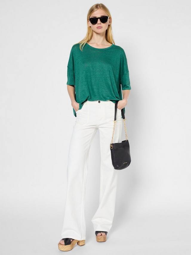 

Топ из чистого льна галадриэль Gerard Darel, зеленый