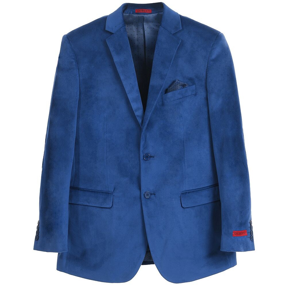 

Gioberti Мужской деловой пиджак из супермягкого бархата, цвет Royal Blue