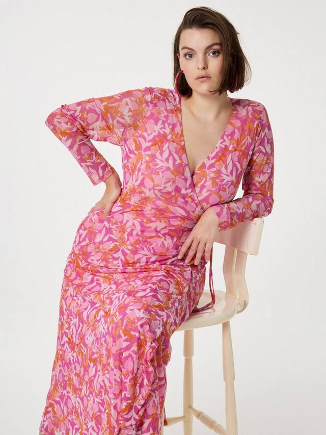 

Платье миди Natty Floral Mesh Fabienne Chapot, Pink/Orange