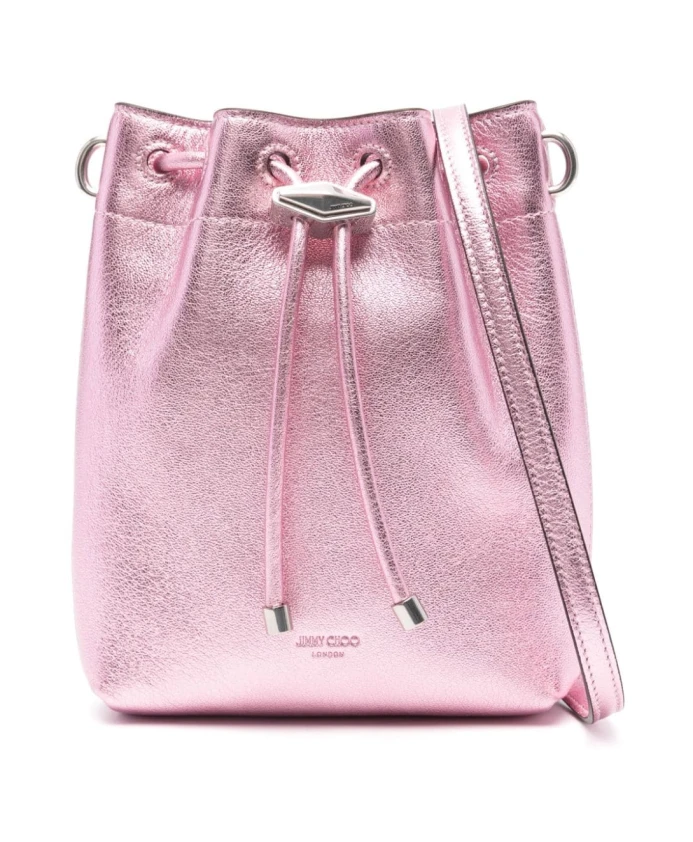 

Сумка на плечо из кожи розового цвета с эффектом металлик Jimmy Choo, розовый