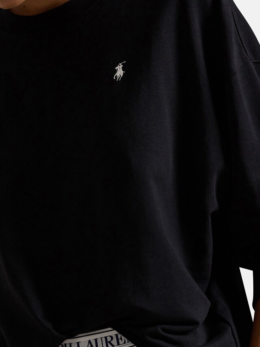 Пижама Polo Ralph Lauren Pajama Sweatshirt & Wide Leg Set - Club Terry, черный — фото 4