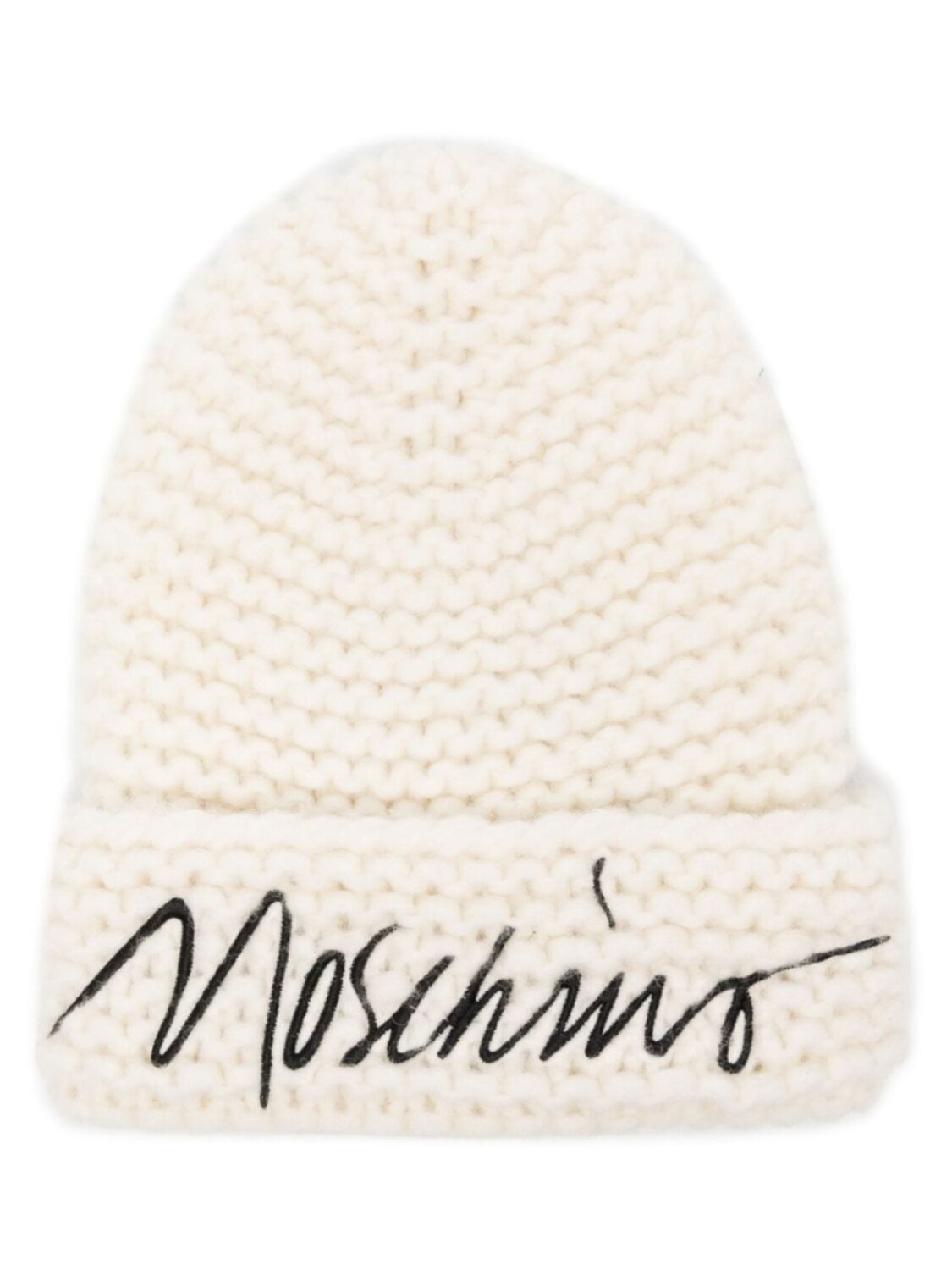 

Moschino шапка бини с вышитым логотипом, белый