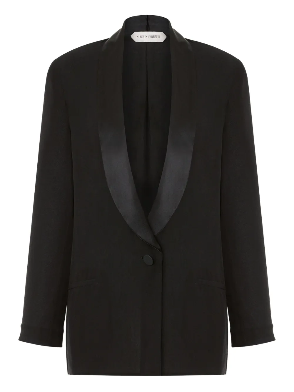 

Однобортный пиджак Alberta Ferretti, черный