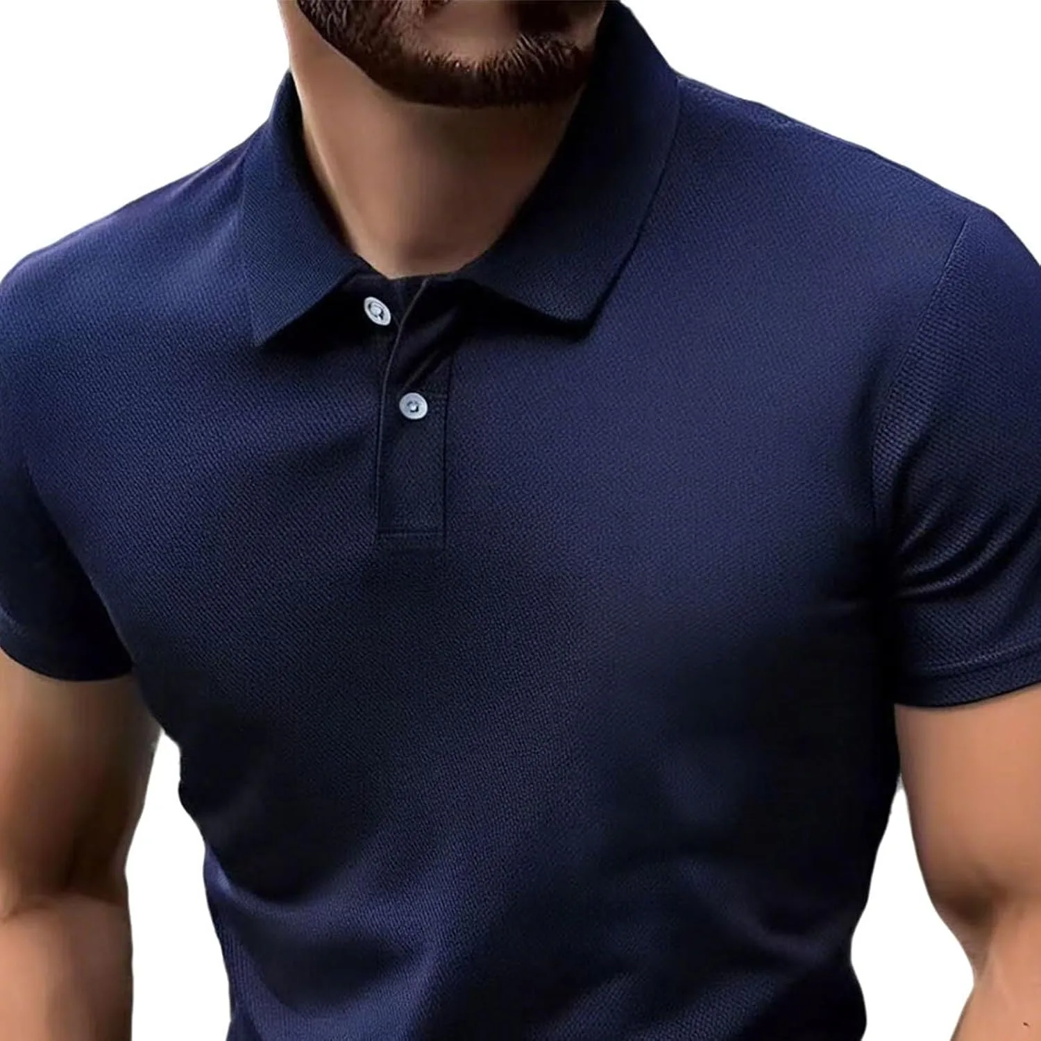 Мужская поло с коротким рукавом Cotton Muscle Slim Fit Stretch — фото 3