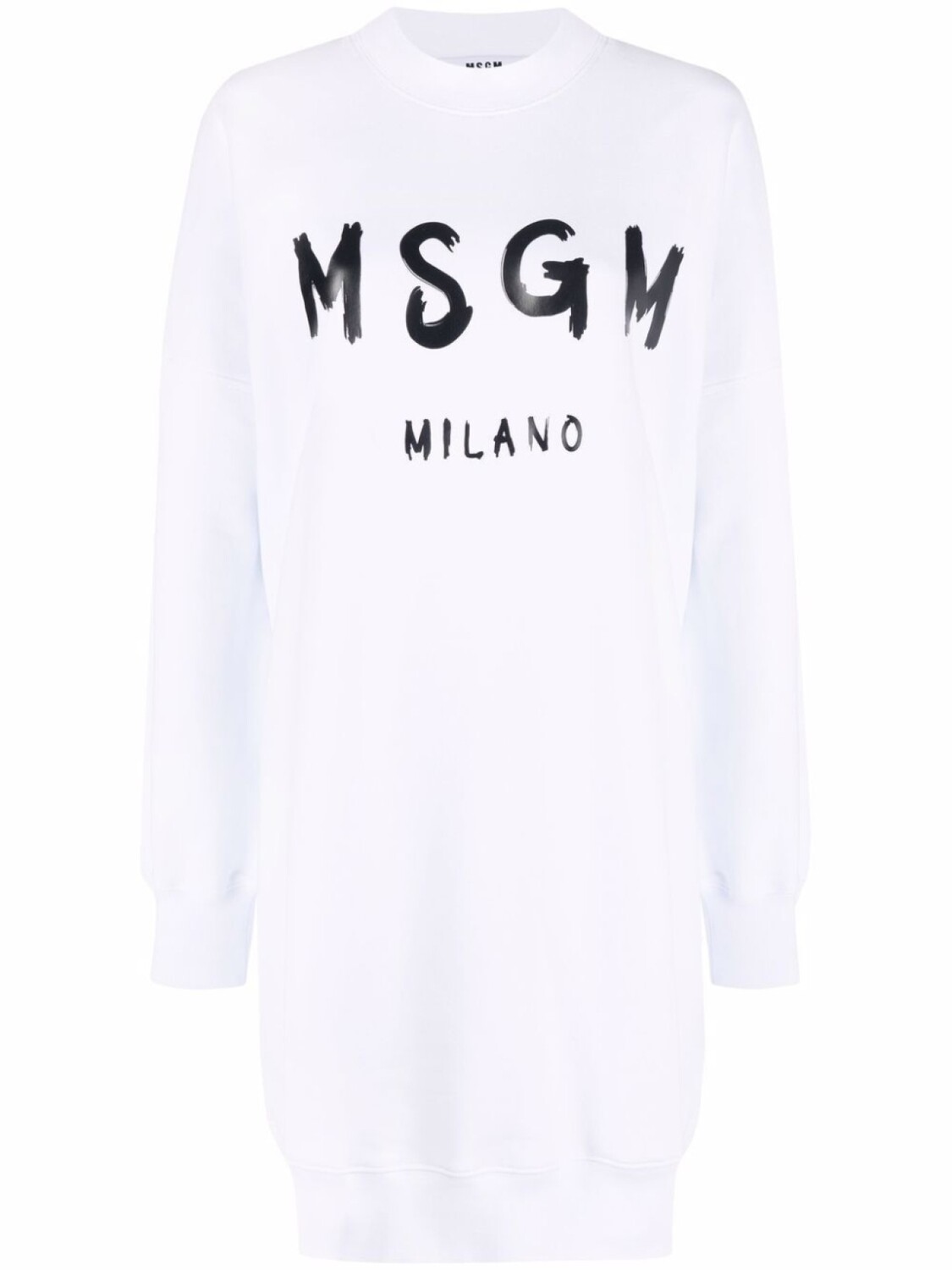 

MSGM платье-джемпер с логотипом, белый