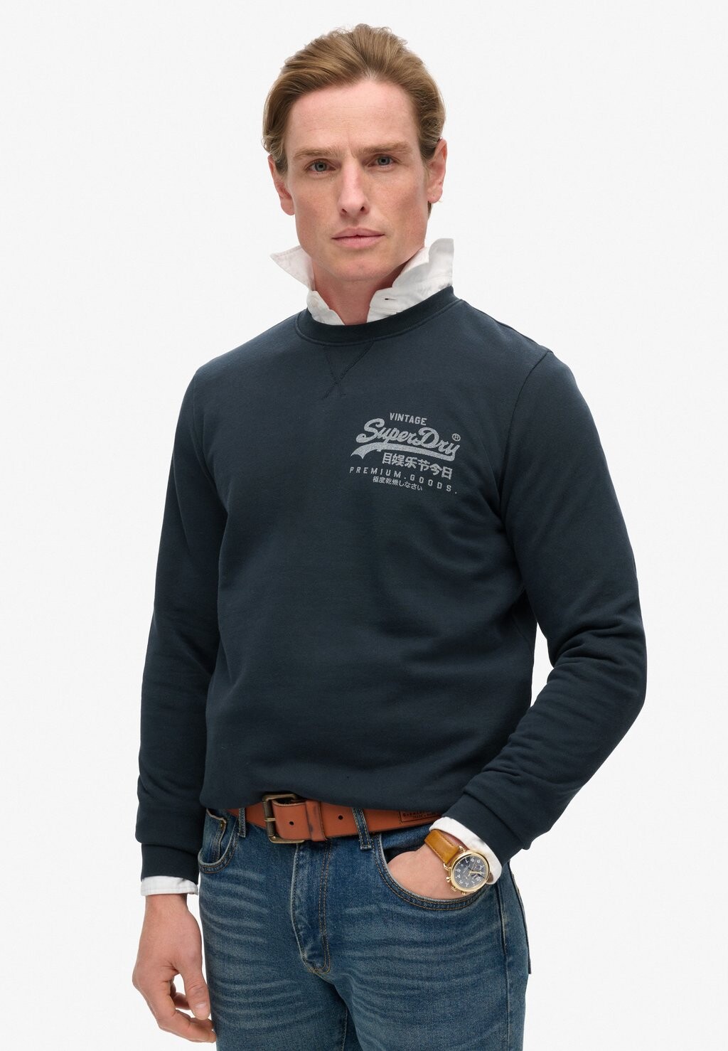 

Толстовка VINTAGE LOGO HERITAGE CHEST Superdry, синий