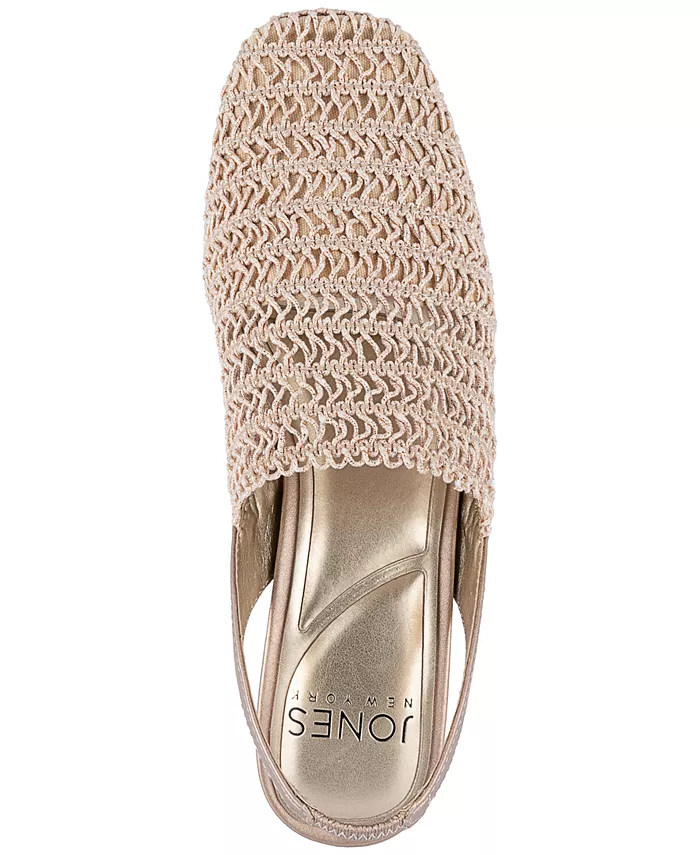 Женские балетки Carolton Woven с ремешком на пятке Jones New York, золотой — фото 4