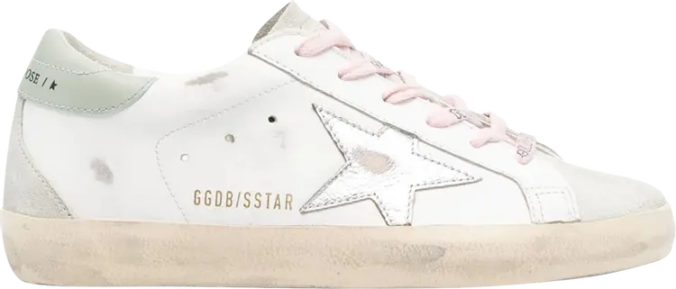Кроссовки Golden Goose Wmns Superstar 'White Ice Silver Aquamarine', белый