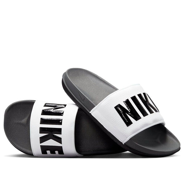 

Тапочки offcourt slide 'dark grey white' Nike, черный