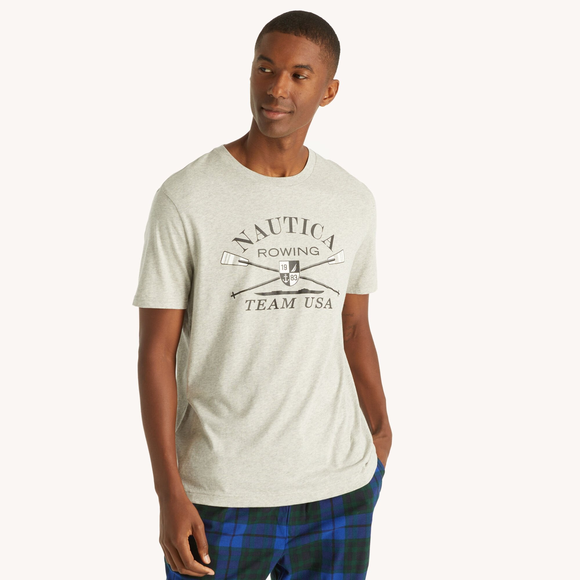 

Футболка для сна Nautica Mens Rowing, цвет grey heather