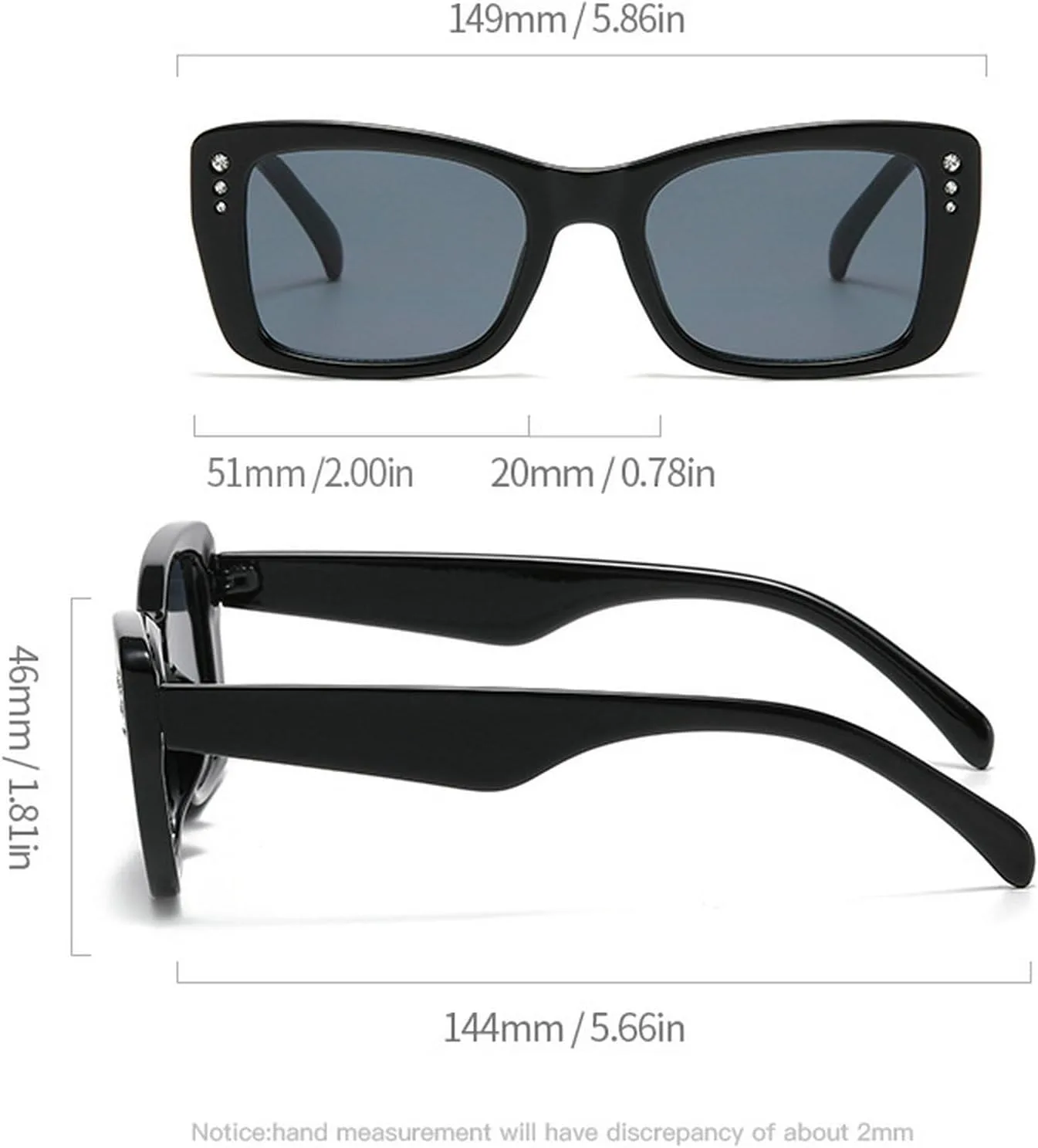 

Модные солнцезащитные очки для женщин с кристаллами, квадратной формы «кошачий глаз», градиентные линзы, бриллиантовая отделка, защита от ультрафиолета mincl, Brown